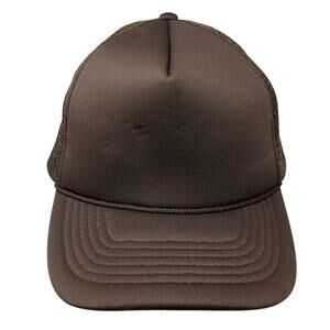 Dalix Snapback Trucker Hat Brown One Size Adjustable Mesh Back Outdoor Blank